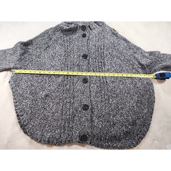 Simply Vera Vera Wanggrey, button-down, high-neck cardigan Size S/M Gray Heather - Picture 4 of 6